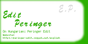 edit peringer business card
